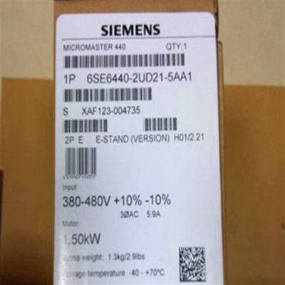 1.1kW Siemens Frequency Converter MM440 6SE6440-2UD21-1AA1 CE